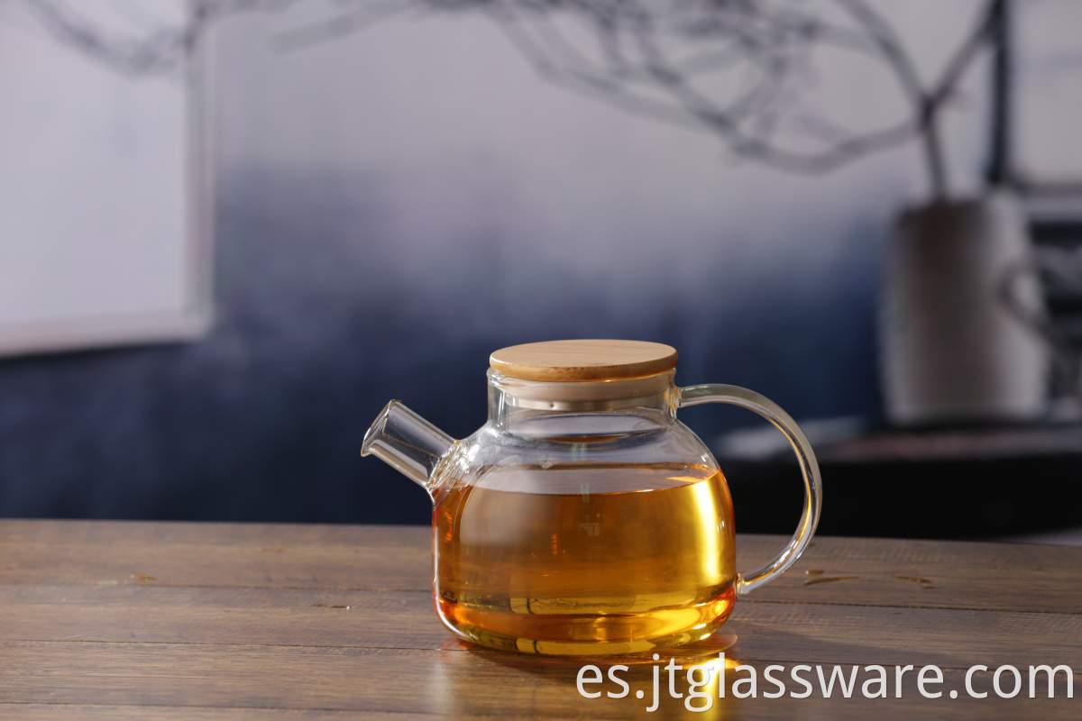 Flower Teapot With Bamboo Lid